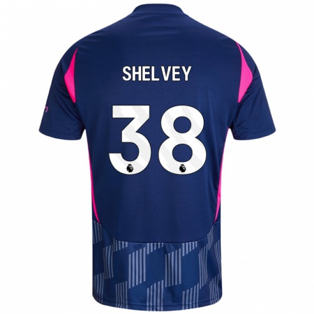 Kandiny Dames George Shelvey #38 Koningsblauw Roze Uitshirt Uittenue 2024/25 T-Shirt