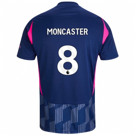 Kandiny Donna Maglia Mai Moncaster #8 Blu Royal Rosa Kit Gara Away 2024/25 Maglietta