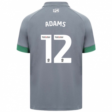 Kandiny Dames Kelly Adams #12 Donkergrijs Uitshirt Uittenue 2024/25 T-Shirt