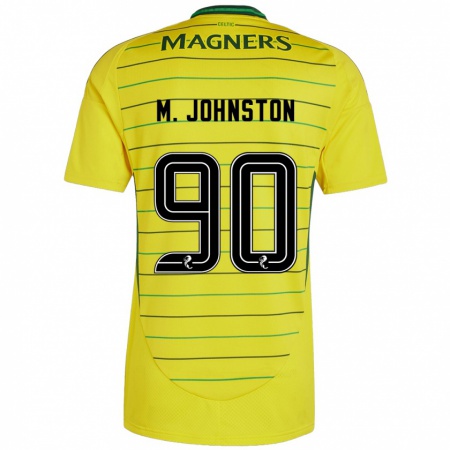 Kandiny Dames Mikey Johnston #90 Geel Uitshirt Uittenue 2024/25 T-Shirt