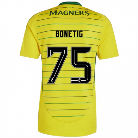 Kandiny Dames Liam Bonetig #75 Geel Uitshirt Uittenue 2024/25 T-Shirt