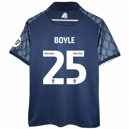 Kandiny Dames Will Boyle #25 Zwart Uitshirt Uittenue 2024/25 T-Shirt