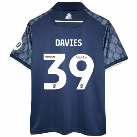 Kandiny Dames Daniel Davies #39 Zwart Uitshirt Uittenue 2024/25 T-Shirt