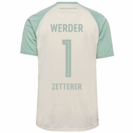 Kandiny Dames Michael Zetterer #1 Off-White Lichtgroen Uitshirt Uittenue 2024/25 T-Shirt