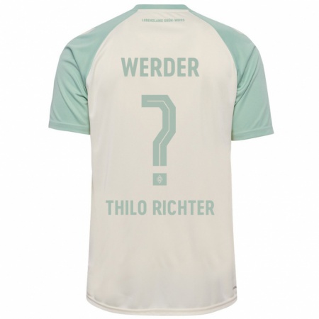 Kandiny Damen Jasper Thilo Richter #0 Cremeweiß Hellgrün Auswärtstrikot Trikot 2024/25 T-Shirt Österreich