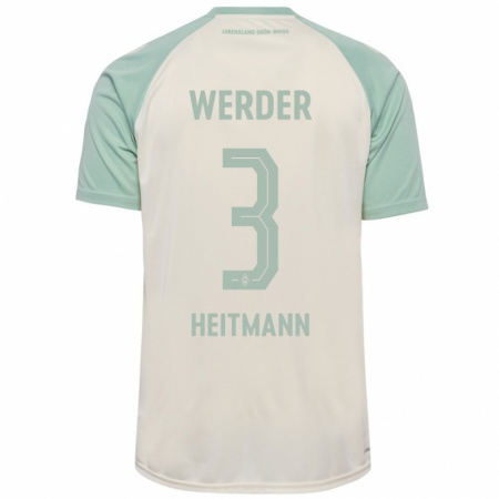 Kandiny Dames Mats Heitmann #3 Off-White Lichtgroen Uitshirt Uittenue 2024/25 T-Shirt