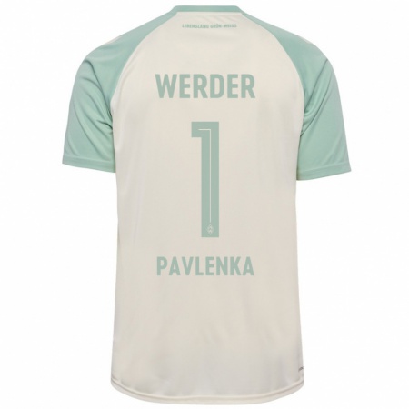 Kandiny Dames Jiri Pavlenka #1 Off-White Lichtgroen Uitshirt Uittenue 2024/25 T-Shirt