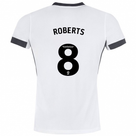 Kandiny Dames Tyler Roberts #8 Wit Zwart Uitshirt Uittenue 2024/25 T-Shirt