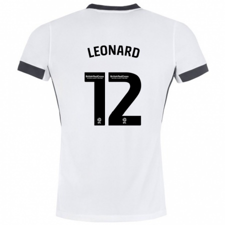 Kandiny Dames Marc Leonard #12 Wit Zwart Uitshirt Uittenue 2024/25 T-Shirt