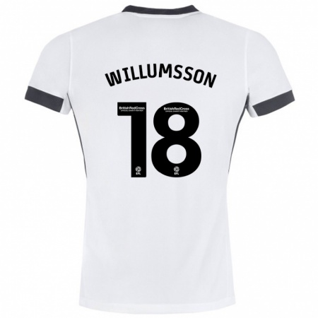 Kandiny Dames Willum Thór Willumsson #18 Wit Zwart Uitshirt Uittenue 2024/25 T-Shirt