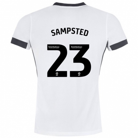 Kandiny Dames Alfons Sampsted #23 Wit Zwart Uitshirt Uittenue 2024/25 T-Shirt