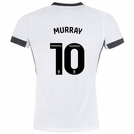 Kandiny Dames Christie Harrison-Murray #10 Wit Zwart Uitshirt Uittenue 2024/25 T-Shirt