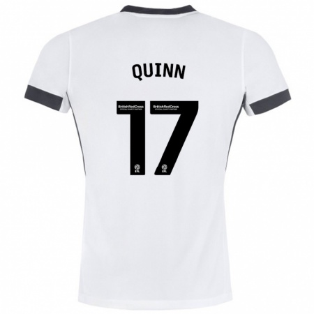 Kandiny Dames Lucy Quinn #17 Wit Zwart Uitshirt Uittenue 2024/25 T-Shirt