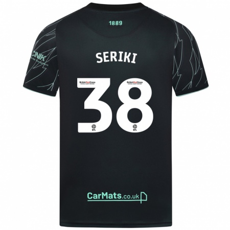 Kandiny Donna Maglia Femi Seriki #38 Nero Verde Kit Gara Away 2024/25 Maglietta