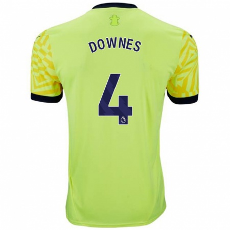 Kandiny Dames Flynn Downes #4 Geel Uitshirt Uittenue 2024/25 T-Shirt