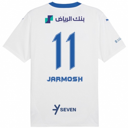 Kandiny Dames Abdulaziz Jarmosh #11 Wit Blauw Uitshirt Uittenue 2024/25 T-Shirt