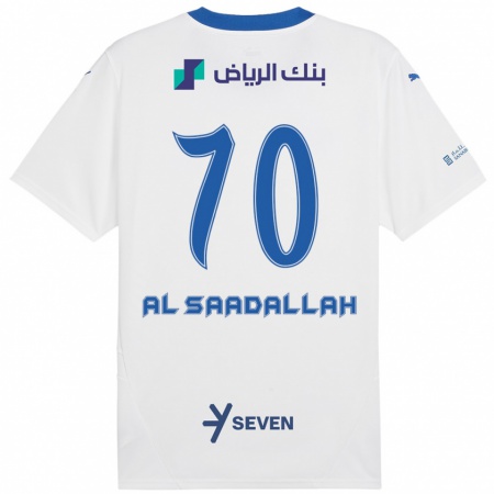 Kandiny Dames Hessa Al-Saadallah #70 Wit Blauw Uitshirt Uittenue 2024/25 T-Shirt