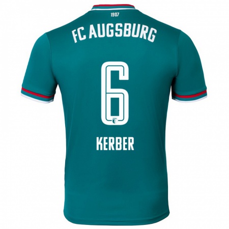 Kandiny Mujer Camiseta Luca Kerber #6 Verde Oscuro 2ª Equipación 2024/25 La Camisa