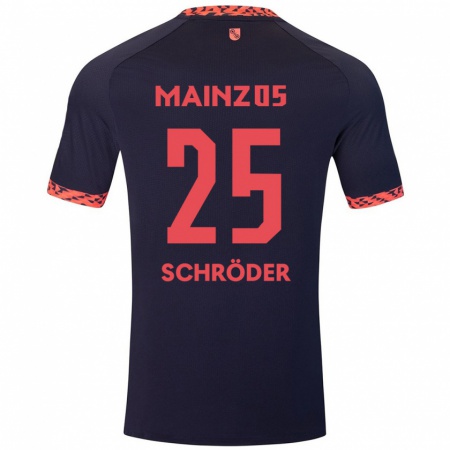 Kandiny Damen Maxim Schröder #25 Blau Korallenrot Auswärtstrikot Trikot 2024/25 T-Shirt Österreich