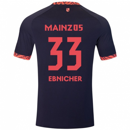 Kandiny Donna Maglia Sabine Ebnicher #33 Blu Corallo Rosso Kit Gara Away 2024/25 Maglietta