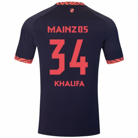 Kandiny Damen Sarah Khalifa #34 Blau Korallenrot Auswärtstrikot Trikot 2024/25 T-Shirt Österreich