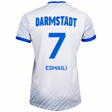 Kandiny Donna Maglia Ali Esmaili #7 Bianco Blu Kit Gara Away 2024/25 Maglietta