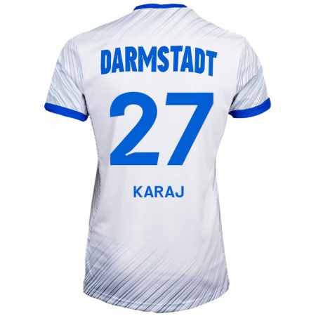 Kandiny Damen Eraldo Karaj #27 Weiß Blau Auswärtstrikot Trikot 2024/25 T-Shirt Österreich