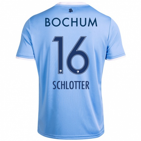 Kandiny Donna Maglia Joel Schlotter #16 Azzurro Cielo Kit Gara Away 2024/25 Maglietta