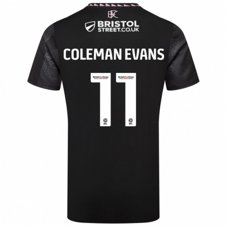 Kandiny Donna Maglia Amaya Coleman-Evans #11 Nero Kit Gara Away 2024/25 Maglietta