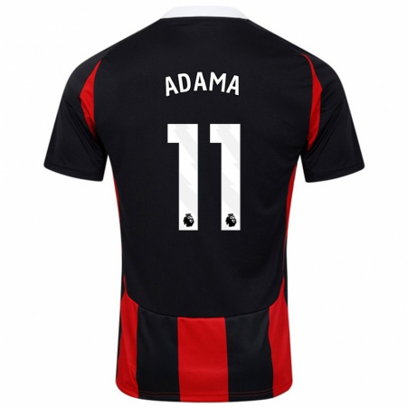 Kandiny Damen Adama Traoré #11 Schwarz Rot Auswärtstrikot Trikot 2024/25 T-Shirt Österreich