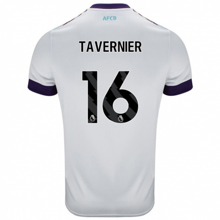 Kandiny Donna Maglia Marcus Tavernier #16 Bianco Verde Viola Kit Gara Away 2024/25 Maglietta