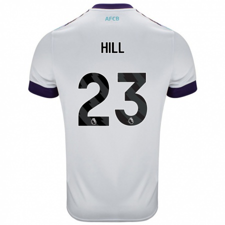 Kandiny Donna Maglia James Hill #23 Bianco Verde Viola Kit Gara Away 2024/25 Maglietta