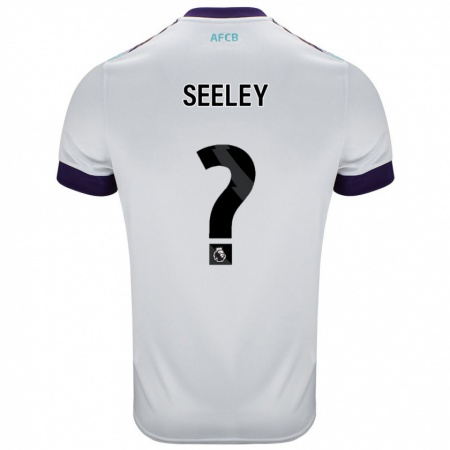 Kandiny Donna Maglia Will Seeley #0 Bianco Verde Viola Kit Gara Away 2024/25 Maglietta