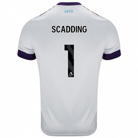 Kandiny Donna Maglia Katie Scadding #1 Bianco Verde Viola Kit Gara Away 2024/25 Maglietta