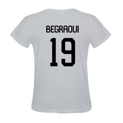 Hombre Camiseta Yanis Begraoui #19 Blanca La Camisa