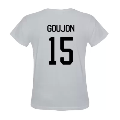 Hombre Camiseta Loic Goujon #15 Blanca La Camisa