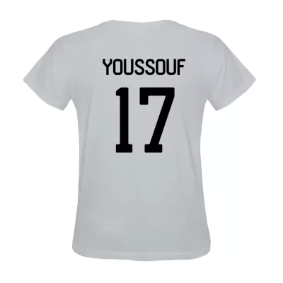 Hombre Camiseta Benjaloud Youssouf #17 Blanca La Camisa