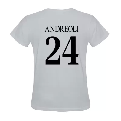 Heren Nicola Andreoli #24 Wit Voetbalshirt Shirt België