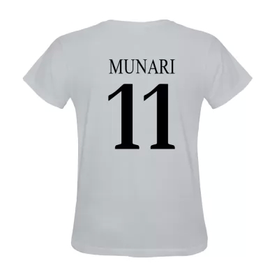 Heren Davide Munari #11 Wit Uitshirt T-shirt