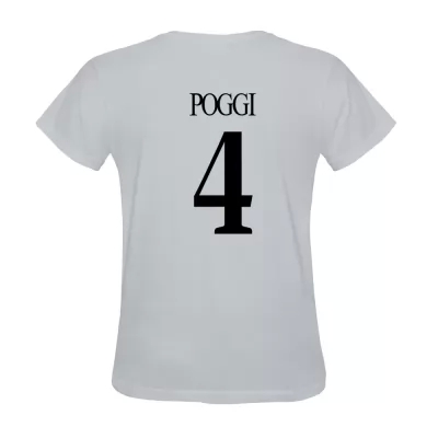 Hombre Camiseta Nicolas Poggi #4 Blanca La Camisa