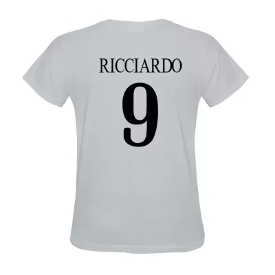 Heren Giovanni Ricciardo #9 Wit Uitshirt T-shirt