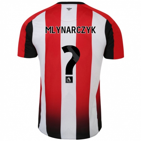 Kandiny Bambino Maglia Adam Mlynarczyk #0 Rosso Bianco Kit Gara Home 2024/25 Maglietta