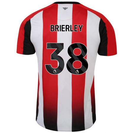 Kandiny Bambino Maglia Ethan Brierley #38 Rosso Bianco Kit Gara Home 2024/25 Maglietta