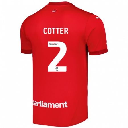 Kandiny Kinder Barry Cotter #2 Rot Heimtrikot Trikot 2024/25 T-Shirt Österreich