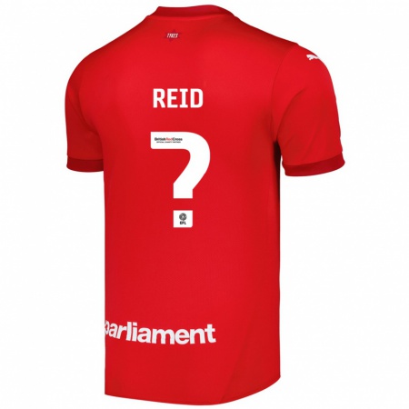 Kandiny Niño Camiseta Kallum Reid #0 Rojo 1ª Equipación 2024/25 La Camisa