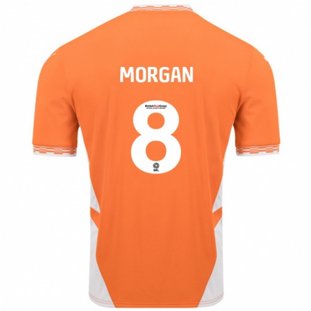 Kandiny Kinder Albie Morgan #8 Orange Weiß Heimtrikot Trikot 2024/25 T-Shirt Österreich