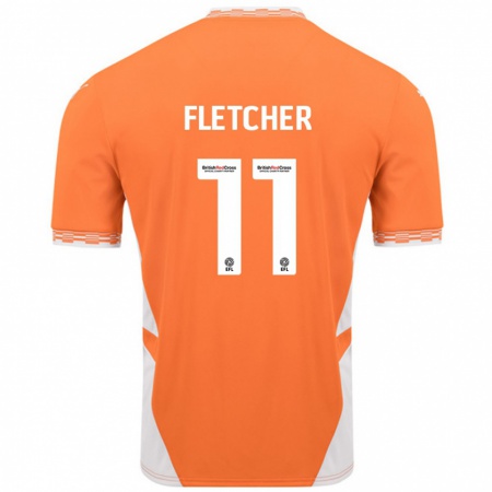 Kandiny Kinder Ashley Fletcher #11 Orange Weiß Heimtrikot Trikot 2024/25 T-Shirt Österreich