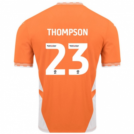 Kandiny Niño Camiseta Dominic Thompson #23 Naranja Blanco 1ª Equipación 2024/25 La Camisa