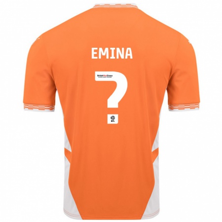 Kandiny Barn Ezra Emina #0 Orange Vit Hemmatröja Matchtröjor 2024/25 Tröjor T-Tröja