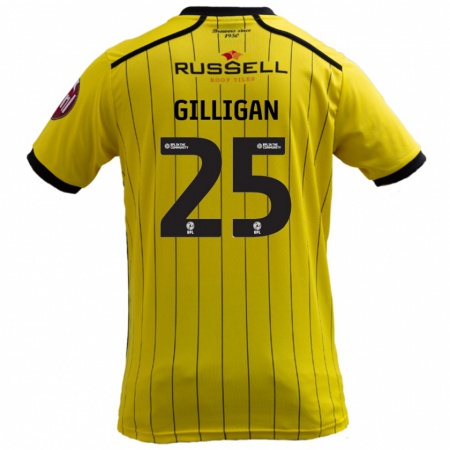 Kandiny Niño Camiseta Ciaran Gilligan #25 Amarillo 1ª Equipación 2024/25 La Camisa